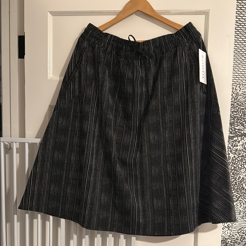 Casual Black Striped Skirt by Athleta
